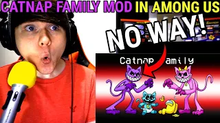 CATNAP FAMILY Mod in Among Us... @GameToonsGaming REACTION!