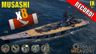 Musashi 8 Kills & 255k Damage | World of Warships Gameplay