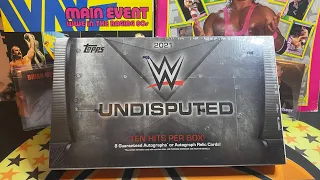 WWE undisputed 2021 hobby box opening - BIG HIT - 10 hits per box - box topper 9 autos!! Fistograph