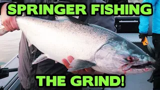 Early Columbia River Spring Salmon Fishing - THE GRIND!