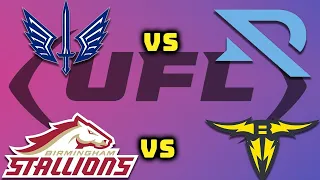 UFL Week 9 : Battlehawks vs Renegades & Stallions vs Brahmas