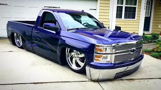 Bagged and Bodied 2014 Regular Cab Silverado on 26's