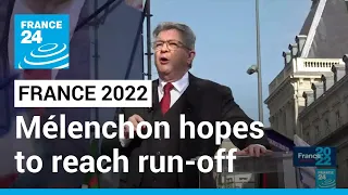 French leftist Mélenchon rallies before presidential vote, hopes to reach election run-off