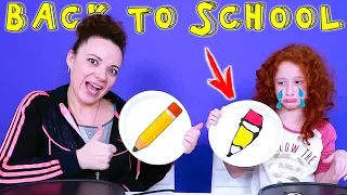 🎒 Back To School 📚 Pancake art Challenge 🥞 Снова в Школу | БЛИННЫЙ ЧЕЛЛЕНДЖ Возвращаемся в школу