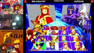 X-Men vs. Street Fighter - RedSodaPop (Wolverine/Cyclops) vs SuperJoe (Storm/Magneto)  4/22/24