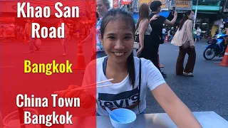 Khao San Road | China Town Bangkok Thailand July 2022 | Bangkok Party Road with this Thai Girl