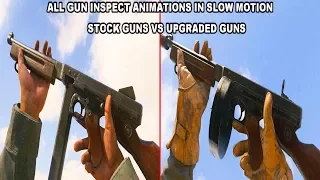 Call Of Duty WW2 All Gun Inspect Animations In Slow Motion [ STOCK GUNS VS UPGRADED GUNS ]