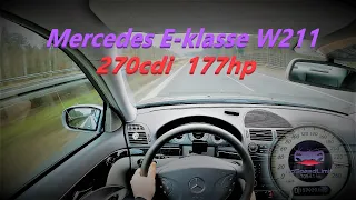 Mercedes-Benz E-class (W211) E 270 CDI Test Drive on Autobahn