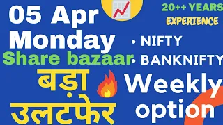 Monday Market 05 April 2021 | NIFTY BANKNIFTY PREDICTION FOR TOMORROW | Stock Market Trading TIPS