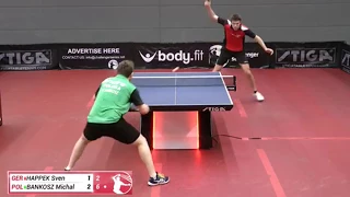 SUPER MATCH! Sven Happek vs Michal Bankosz (Challenger series Jan  19th 2018, group match)