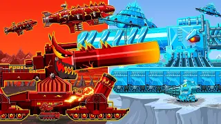 All Series THE WORLD OF FIRE TANK vs ICE TANK- Cartoons about tank | Arena Tank Cartoon