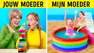 RIJKE MOEDER vs ARME MOEDER OUDERSCHAPSHACKS 🌟 Positief ouderschap en DIYs met kinderen door 123 GO!