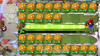 PvZ 2 Challenge - 100 Plant Max Level Vs Legohead Zombie 90000 HP - Who will win?