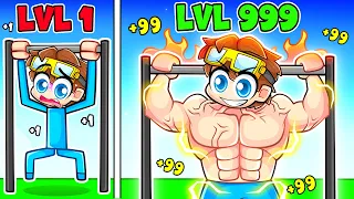 Level 1 to Level 999 STRENGTH in Roblox Pull Up Simulator!