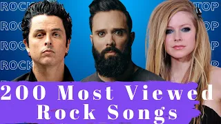 Top 200 Most Viewed Rock Songs On YouTube(101-200). Best Rock Songs.