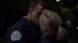 Chicago Fire 9x16: Kiss Scene   Matt and Sylvie