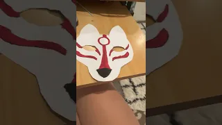 Making a kitsune mask! #fypシ #therian #maskmaking #shorts