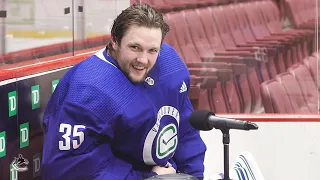 Thatcher Demko Answers Canucks Fan Phone Call From the Penalty Box