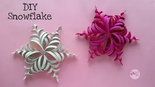 Glitter Foam 3 D Snowflake Tutorial | DIY Christmas Decoration Idea | DIY NEW YEAR Decoration Idea