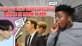 BTS PUTTING DISRESPECTFUL PEOPLE IN THEIR PLACE!!! *MUST WATCH*