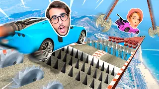 SALTO LA MEGA RAMPA CON LE TRAPPOLE 999.999% IMPOSSIBILE! - Gta 5