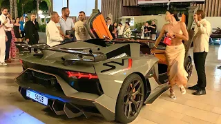 OMG BEAUTIFUL MILLIONAIRE GETTING OUT OF A SUPERCAR, CARSPOTTING NIGHTLIGE MONACO
