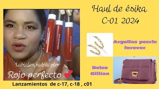 🔴HAUL DE C-01 ésika,L’bel  y cyzone 2024 buscando el rojo perfecto #makeup #hidracolor #mate #esika