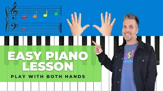 Easy Piano Lesson for Kids | Play with Both Hands