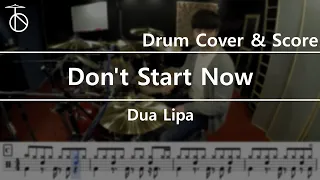 Dua Lipa - Don't Start Now Drum Cover,Drum Sheet,Score,Tutorial.Lesson