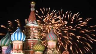 New Year's fireworks at the Red Square, #Moscow