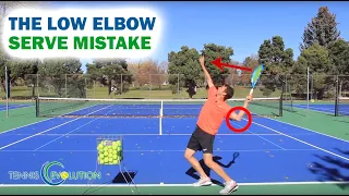 The Low Elbow Serve MISTAKE - Tennis Serve Online Lessons 2018