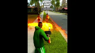 Evolution of Flamethrower Attack in GTA#shorts #gta