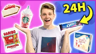 JEM TYLKO TRUSKAWKOWE JEDZENIE PRZEZ 24H!😱🍓 | Dominik Rupiński