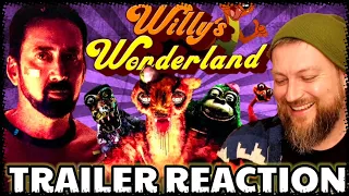 Willy's Wonderland | Official Trailer Reaction | Nicolas Cage Horror Movie