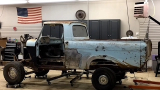 F100 to Crown Vic Frame Swap Ep.5 Finally Body Meets Frame!