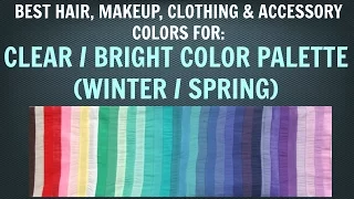 Clear Winter & Clear Spring Color Palette - Best Hair, Makeup, Outfit Colors - Neutral Skin Tone