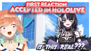 First time reaction Shiori Novella accepted in Hololive