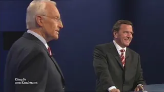 Bundestagswahl 2002: TV Duell Schröder vs Stoiber