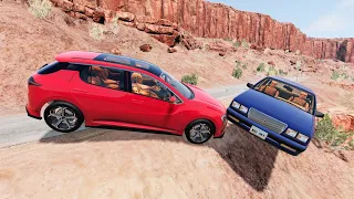 Cliff Drops Crashes #4 - BeamNG.drive | BeamNG Rides