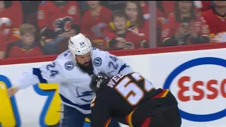 Tempers Flaring in the Tampa Bay Lightning vs Calgary Flames game ￼￼