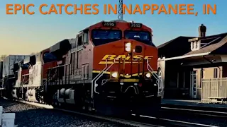 Railfanning In Nappanee, IN (Ft. GECX 2029, BNSF 7695, & BNSF 1121 W/ AMAZING Leslie RS3L Airhorn!)