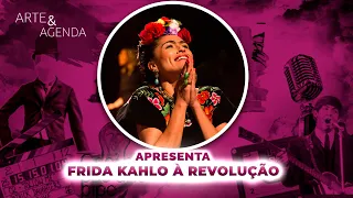 A artista Juçara Gaspar na peça teatral "Frida Kahlo, à Revolução"