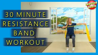 Full Body RESISTANCE BAND Workout | Chair Exercises with Resistance Band