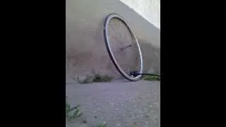 Over inflated tubular bike tyre explosion