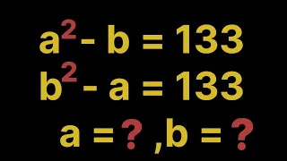 Viral Math Problem | Math Olympiad| How to solve for a and b