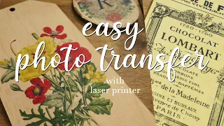 Easy photo transfer with laser printer - create unique gifts on wood