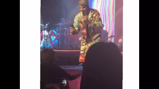 Adam Lambert being fun with a fan taking a picture #TOHtour Atlantic City