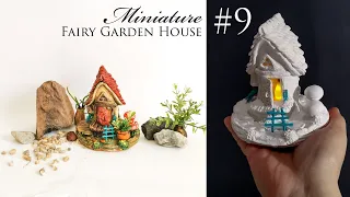 Miniature Fairy Garden House No.9  with Toilet Paper Tube - Air Dry Clay Craft DIY Idea
