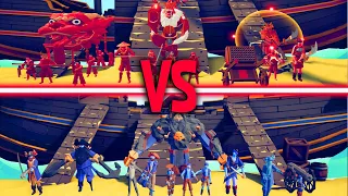 MEGA DYNASTY TEAM vs  DLC PIRATE TEAM - Totally Accurate Battle Simulator | TABS