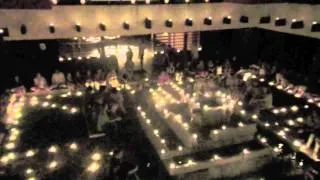 Collective meditation of the 1000 lamps at Tibetan pavilion in Auroville